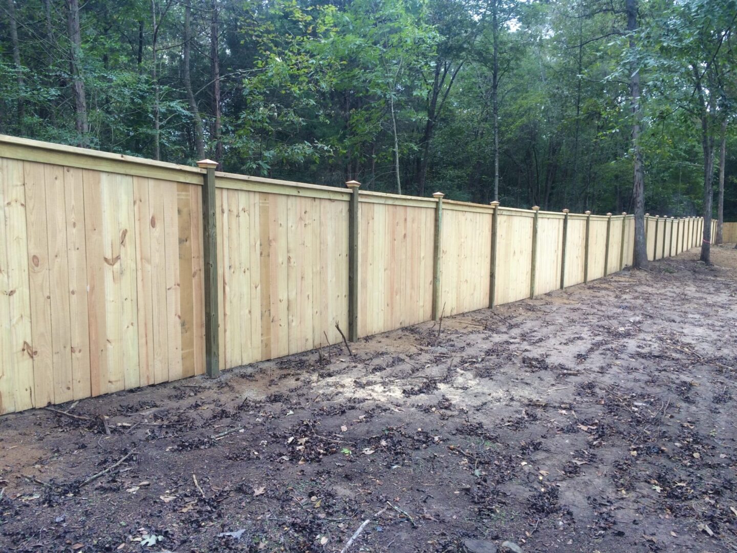 A wooden fence is shown with no one in it.